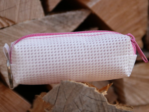 Mini-Tasche - weiß/rosa
